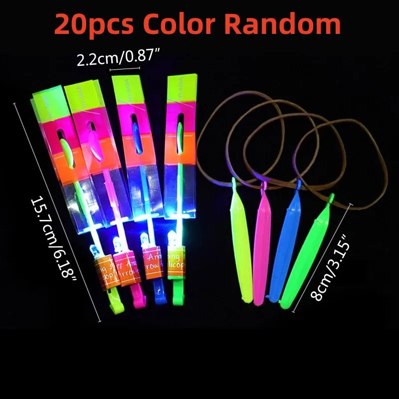 LED Glowing Slingshot Rocket Toy for Kids
